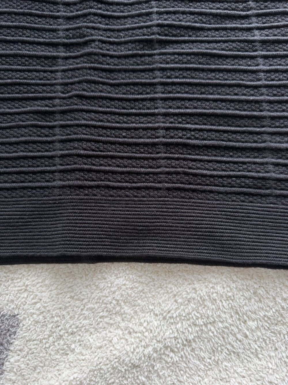 Loft Black Ribbed/Textured Sweater Tank - Picture 3 of 3